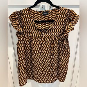 Who What Wear black/brown blouse